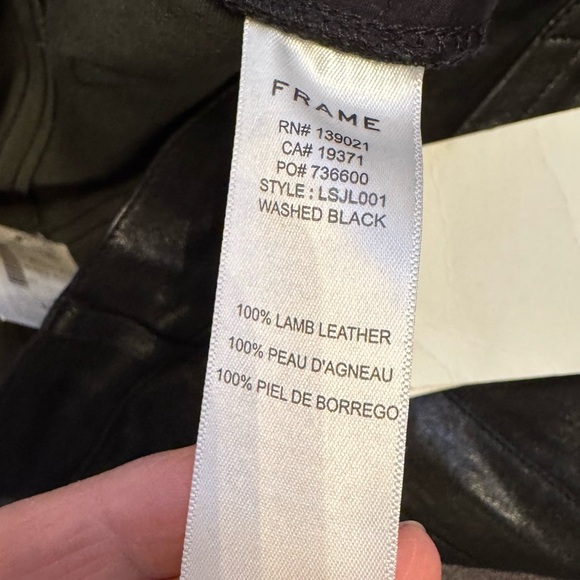 FRAME Leather Pants. NWT. Size 31. Black. - Picture 12 of 12